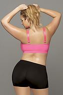 Sports bra for big bust, seamless, crossing straps